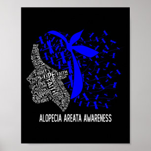 Gifts We Wear Blue For Alopecia Areata Awareness Poster