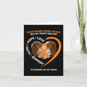 Gifts Women Men In Memory Of My Niece Leukaemia Aw Card