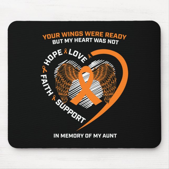 Gifts Women Men Kids In Memory Of My Aunt Leukaemi Mouse Pad (Front)