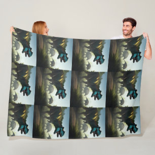 Giganotosaurus Dinosaurs Prowling,  Fleece Blanket