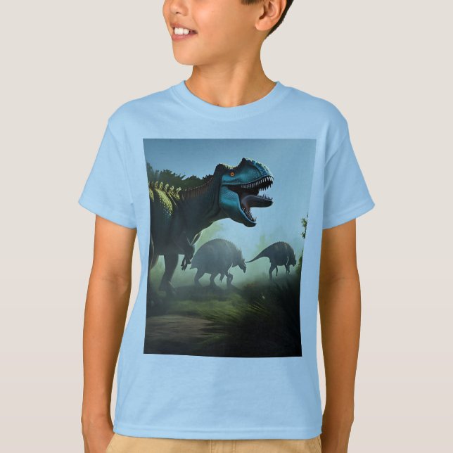 Giganotosaurus Dinosaurs Prowling, Kids Tshirt (Front)