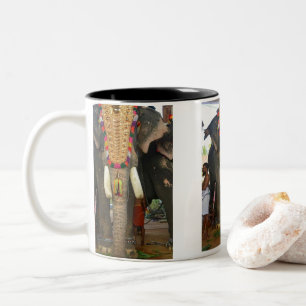 gigantic elephant Two-Tone coffee mug