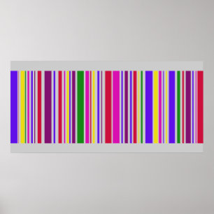 Gigantic Multi colour  Barcode Art Poster