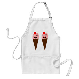 Gigging Strawberry Ice cream cones Standard Apron