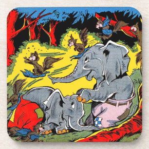 Giggle 11 Animal Elephant Vintage Comics Coaster