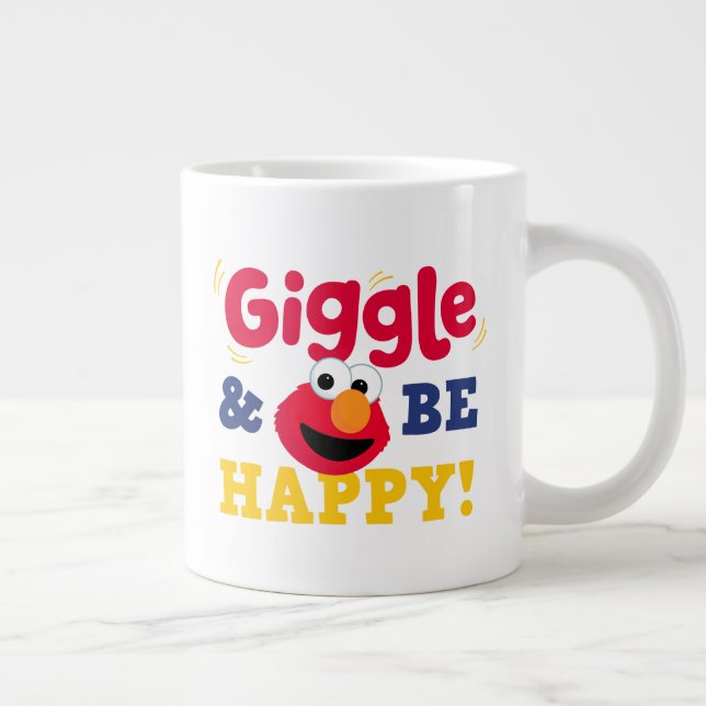 Giggle and Be Happy Elmo Large Coffee Mug (Right)