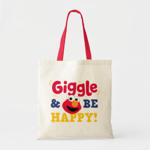 Giggle and Be Happy Elmo Tote Bag