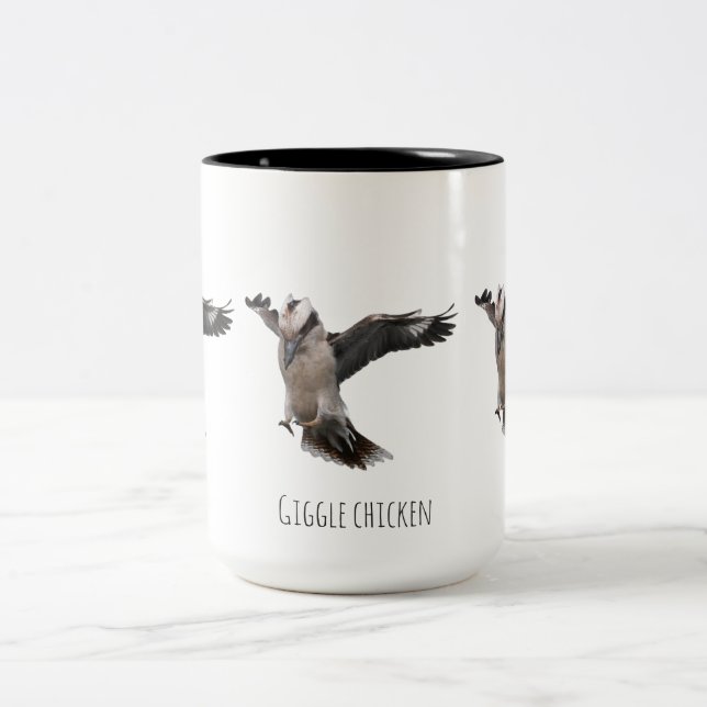 Giggle chicken Two-Tone coffee mug (Center)