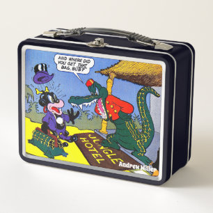  Giggle Crocodile Alligator Animal Vintage Comics Metal Lunch Box