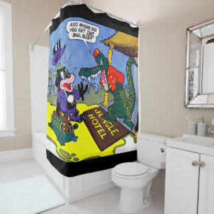 Giggle Crocodile Alligator Animal Vintage Comics Shower Curtain