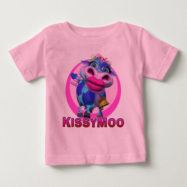 GiggleBellies Kissy Moo the Cow Baby T-Shirt (Front)