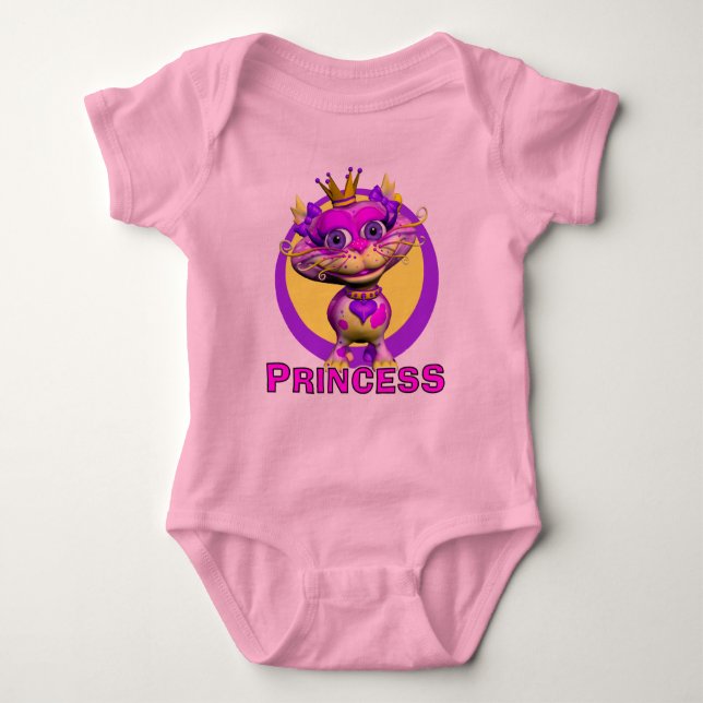GiggleBellies Princess the Cat Baby Bodysuit (Front)