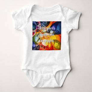 Giggles Cheerful Chaos Fractal Art Baby Bodysuit