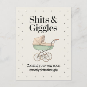 Giggles Coming Your Way Soon Funny Pregnancy New Postcard