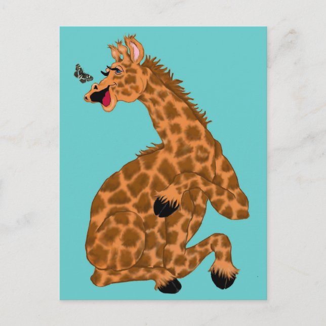 Giggling Giraffe Postcard (Front)