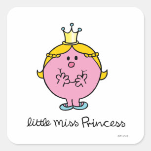 Giggling Little Miss Princess Square Sticker