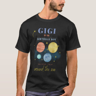 Gigi 2nd Birthday Second Trip Around The Sun Space T-Shirt