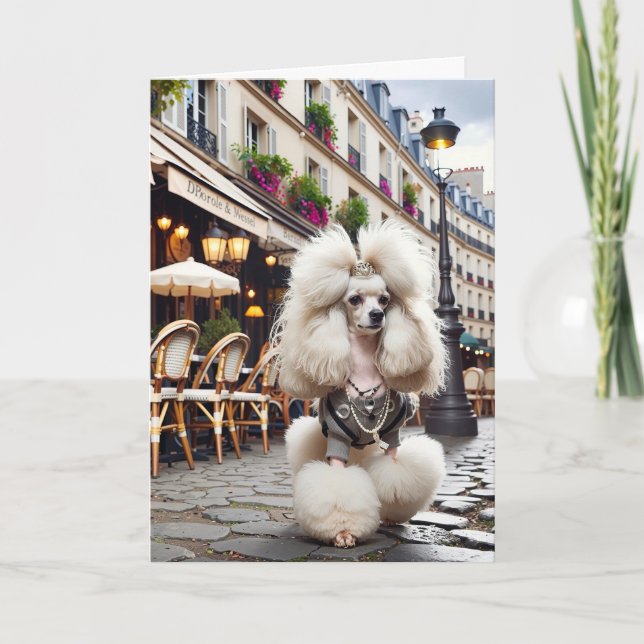 GiGi a Paris Poodle  Card (Front)