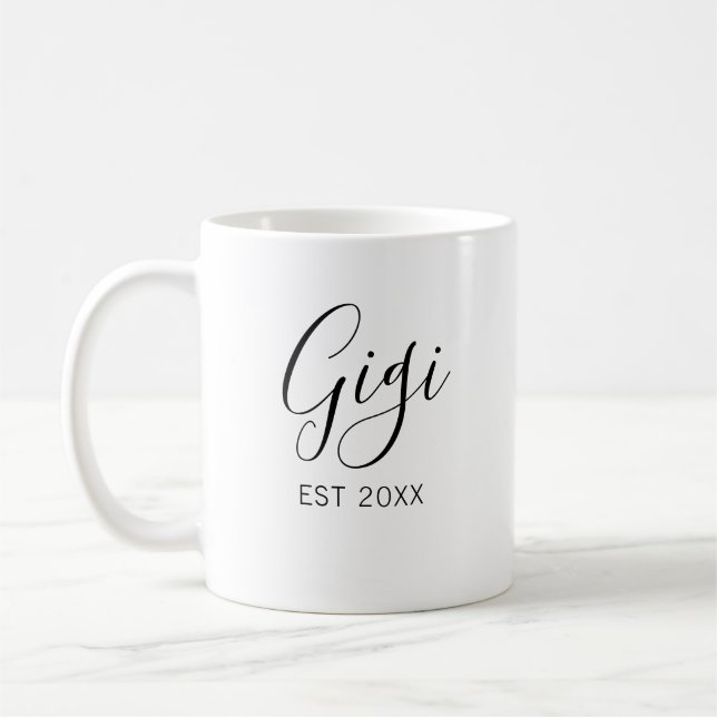 Gigi And Papa Grandparents Pregnancy Announcement Coffee Mug (Left)