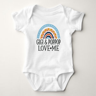 Gigi and PopPop Love Me rainbow Baby Bodysuit