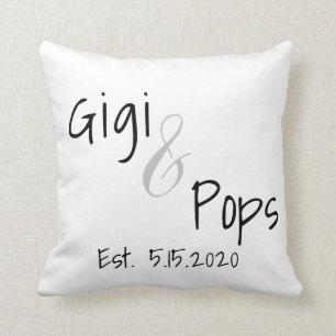 Gigi and Pops Established Date Cushion