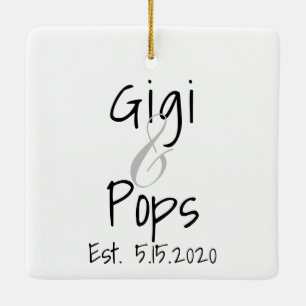 Gigi and Pops First Grandchild Ornament