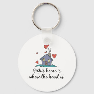 GiGi's Home is Where the Heart is Key Ring