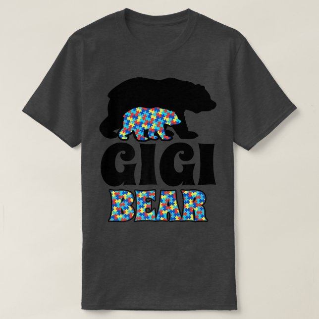 Gigi Bear Autism Awareness Premium  T-Shirt (Design Front)