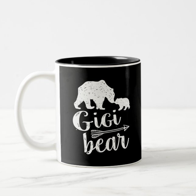 Gigi Bear Great Grandma Gift Two-Tone Coffee Mug (Left)