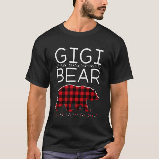 Gigi Bear Pyjamas Family Plaid T-Shirt