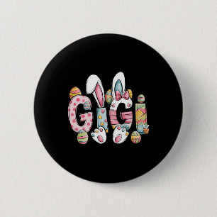 Gigi Bunny Ears Coquette Bow Floral Mum Mother's D 6 Cm Round Badge