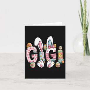 Gigi Bunny Ears Coquette Bow Floral Mum Mother's D Card
