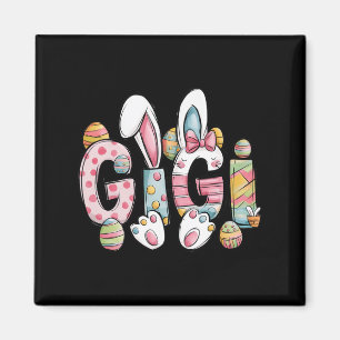 Gigi Bunny Ears Coquette Bow Floral Mum Mother's D Magnet