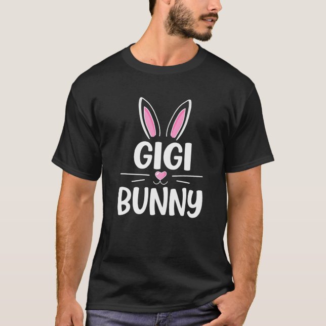 Gigi Bunny Matching Family Easter Egg Hunting Part T-Shirt (Front)