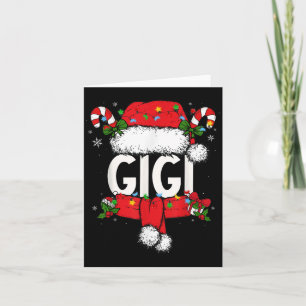 Gigi Christmas Pajama Santa Claus Family Matching  Card