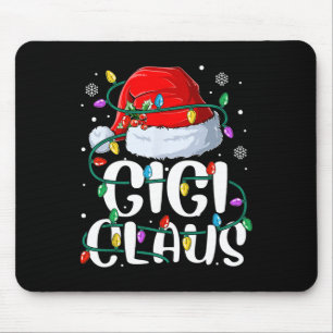 Gigi Claus Christmas Lights Grandma Pajama Family Mouse Pad