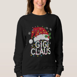 Gigi Claus Christmas Lights Pajama Family Matching Sweatshirt