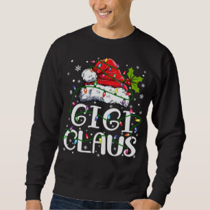 Gigi Claus Christmas Lights Pajama Family Matching Sweatshirt