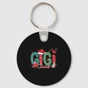 Gigi Claus Christmas Pajama Santa Claus Family Mat Key Ring