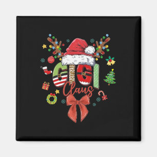 Gigi Claus Coquette Christmas Matching Family Xmas Magnet