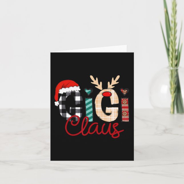 Gigi Claus Reindeer Christmas  Card (Front)