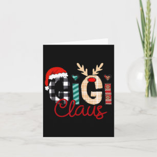 Gigi Claus Reindeer Christmas  Card