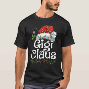 Gigi Claus Shirt Santa Hat Red Buffalo Plaid Chris