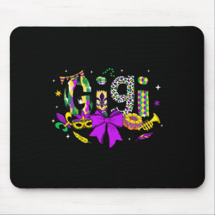 Gigi Coquette Bow Mardi Gras Women Mom Mother Carn Mouse Pad
