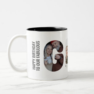 Gigi Custom Photo Collage Personalised Grandma Two-Tone Coffee Mug