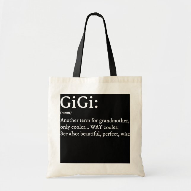 gigi definition gigi dictionary grandma mors day tote bag (Front)