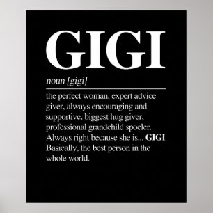 Gigi Definition Grandma Mother Day Gifts Women Poster