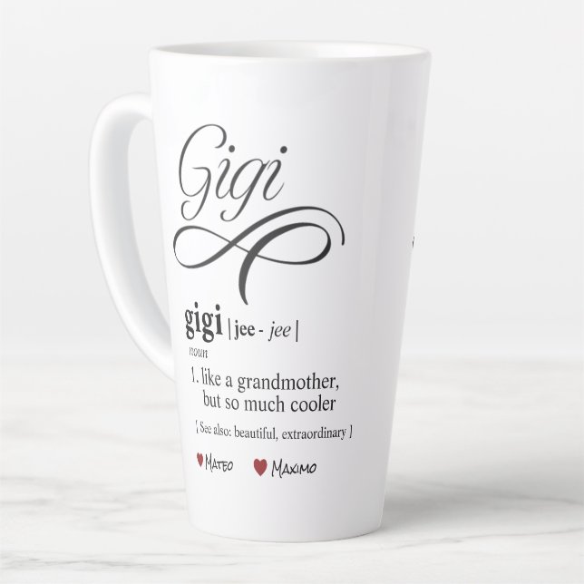 Gigi Definition Latte Mug (Left Angle)
