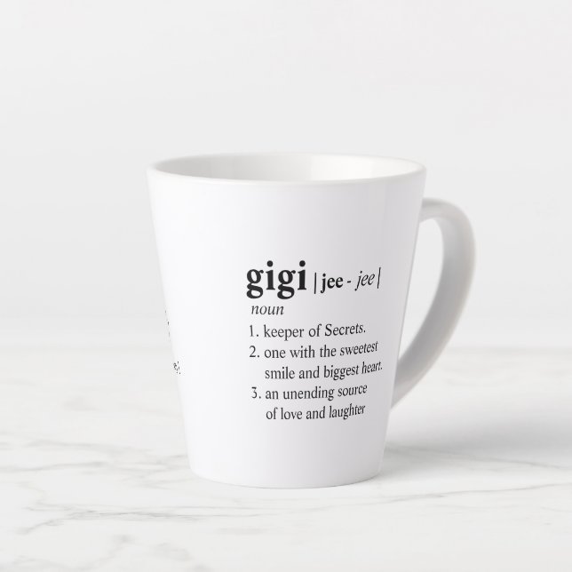 Gigi Definition Latte Mug (Right Angle)