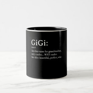 Gigi Definition T Women Gigi Gift Grandma Birthday Two-Tone Coffee Mug